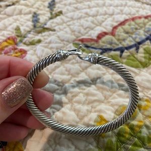 David Yurman cable bracelet with diamonds. Gorgeous. Great condition.